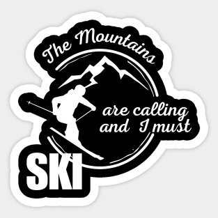 Lispe Ski the Mountains are Calling Sticker